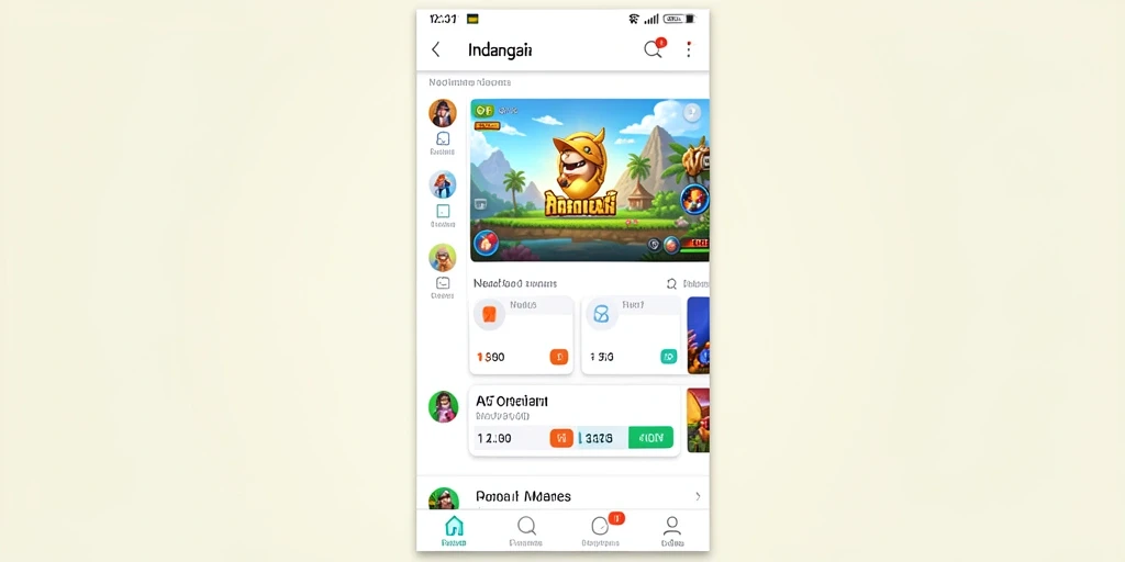 Layar permainan dengan efek visual yang menakjubkan.